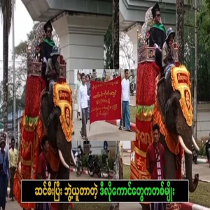 Graduated riding an elephant