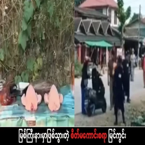 A sad scene that happened near the Myitkyi River